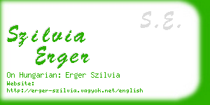 szilvia erger business card